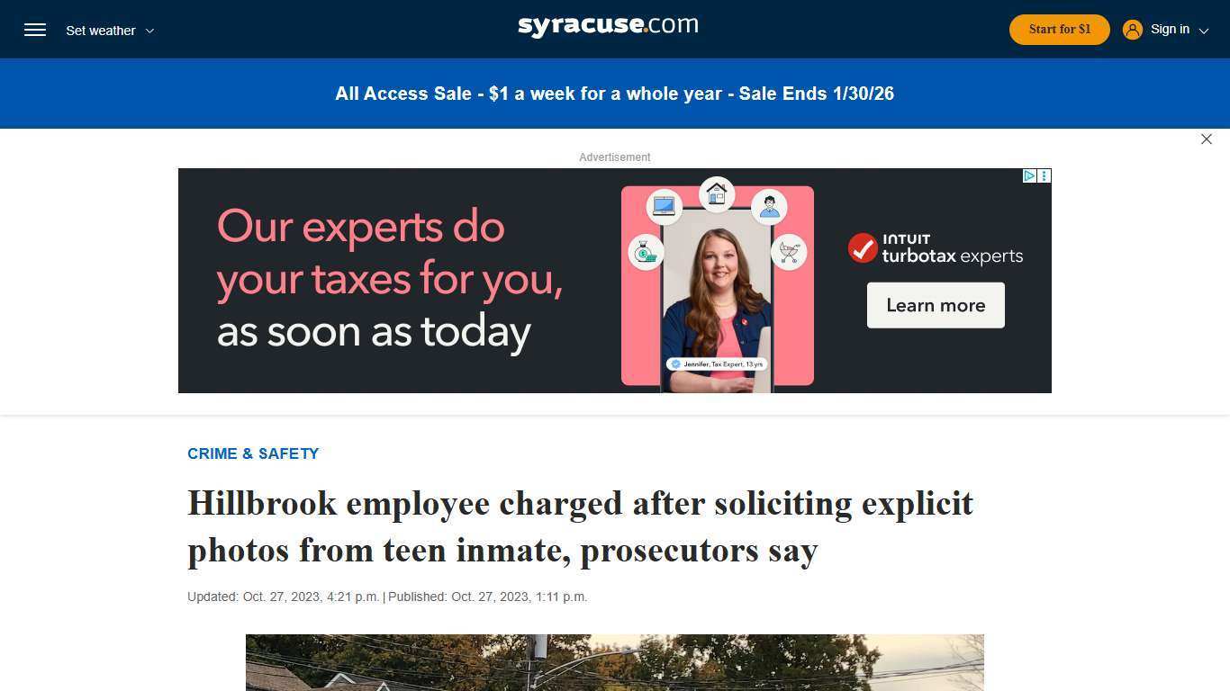 Hillbrook employee charged after soliciting explicit photos from teen inmate, prosecutors say - syracuse.com